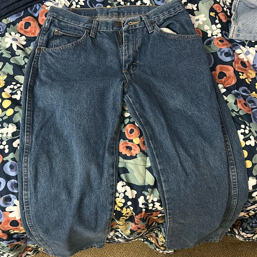 blue jeans that are too tight for me but so cute on! Very good quality!